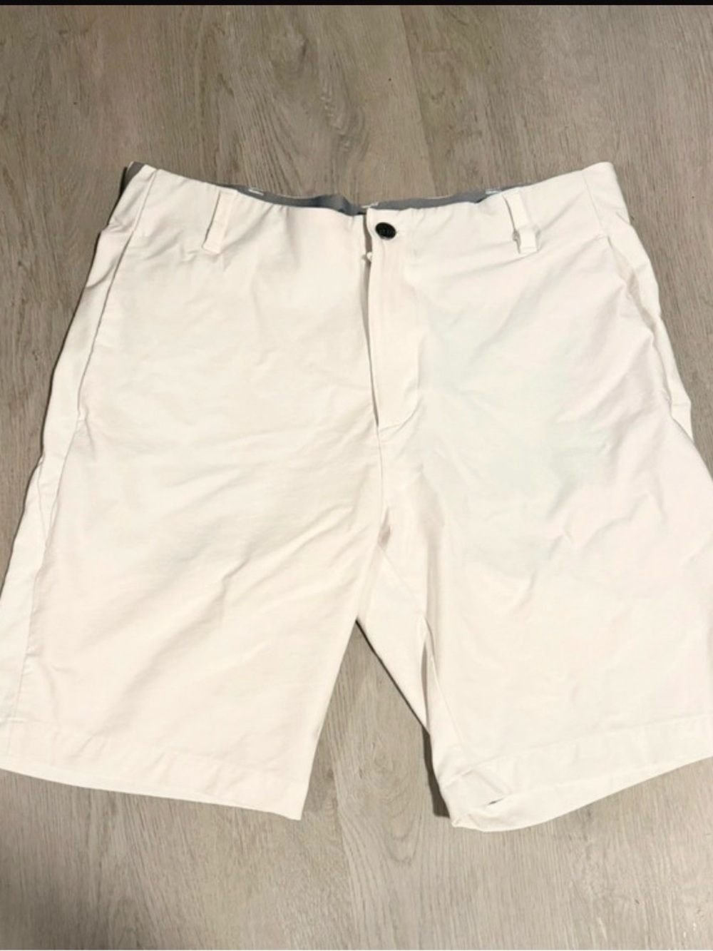 adidas Men's White Flat Front Golf Shorts